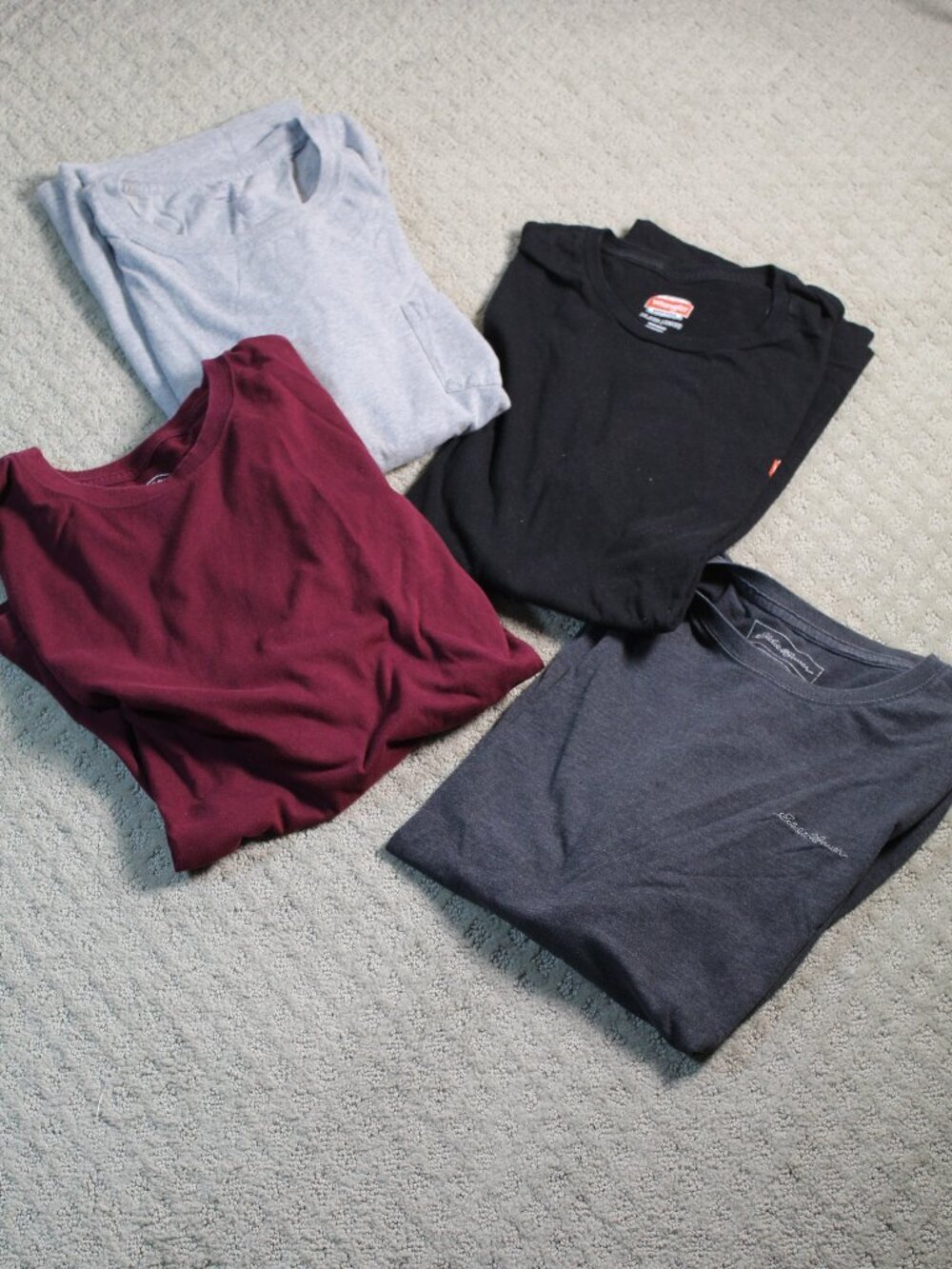 Various Brands Size XL SS & LS T-Shirts - Wrangler, Eddie Bauer, Stafford, MM